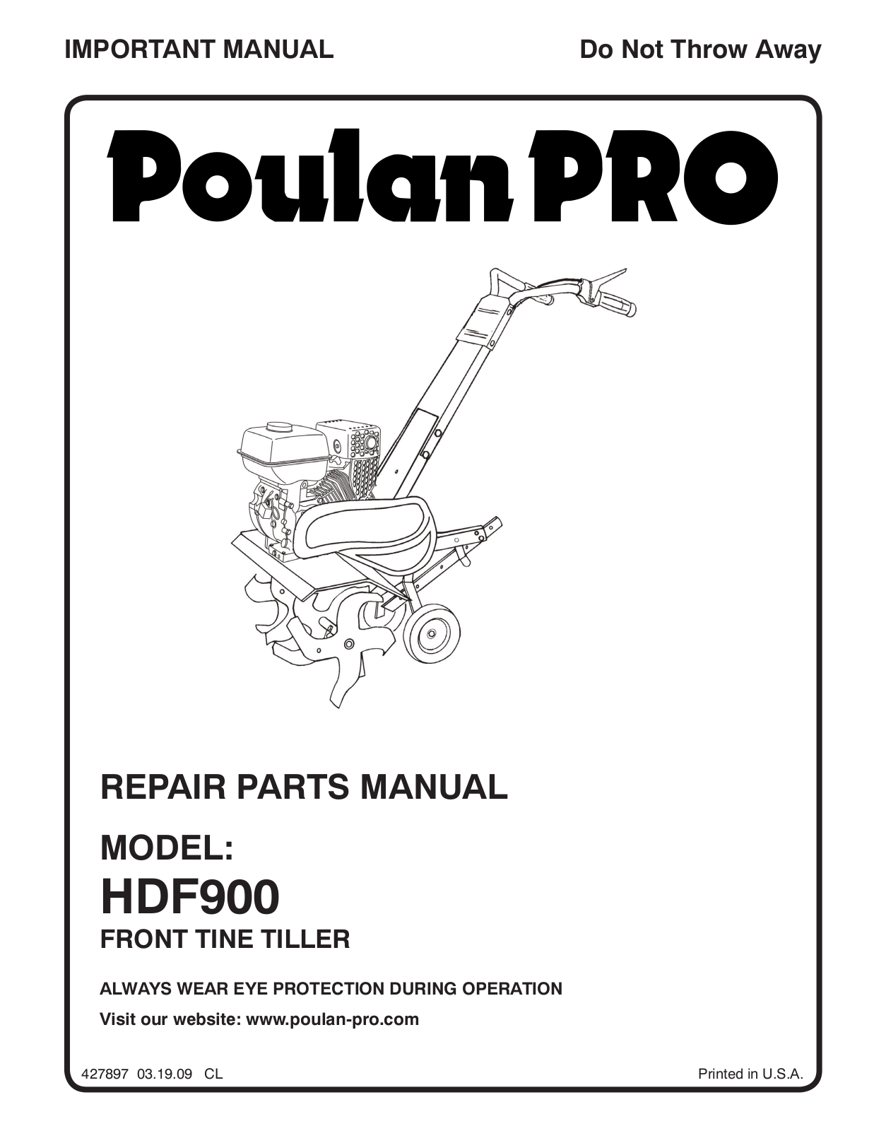 Poulan HDF900 User Manual