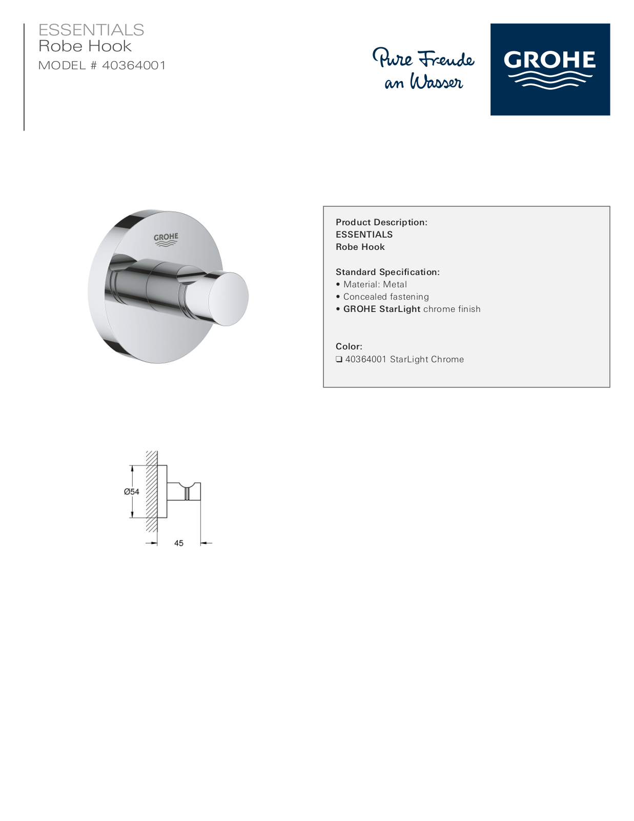 GROHE GRH3361 Specifications - ManualMachine.com