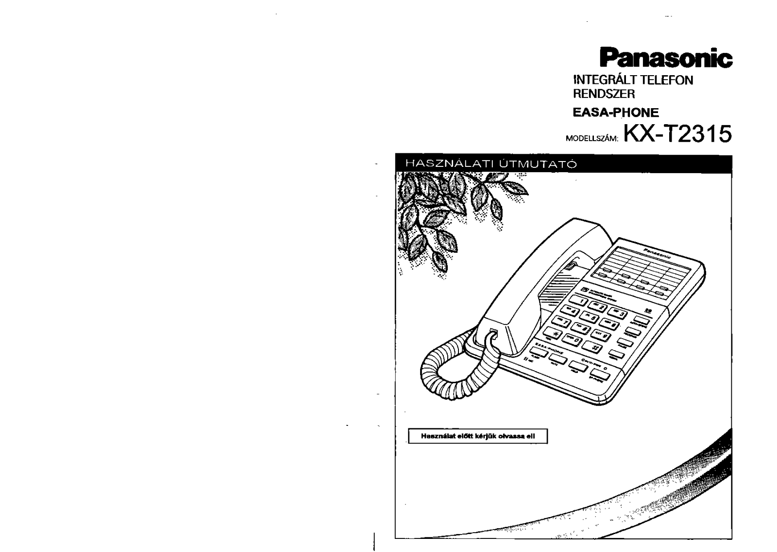 Panasonic KX-T2315 User Manual