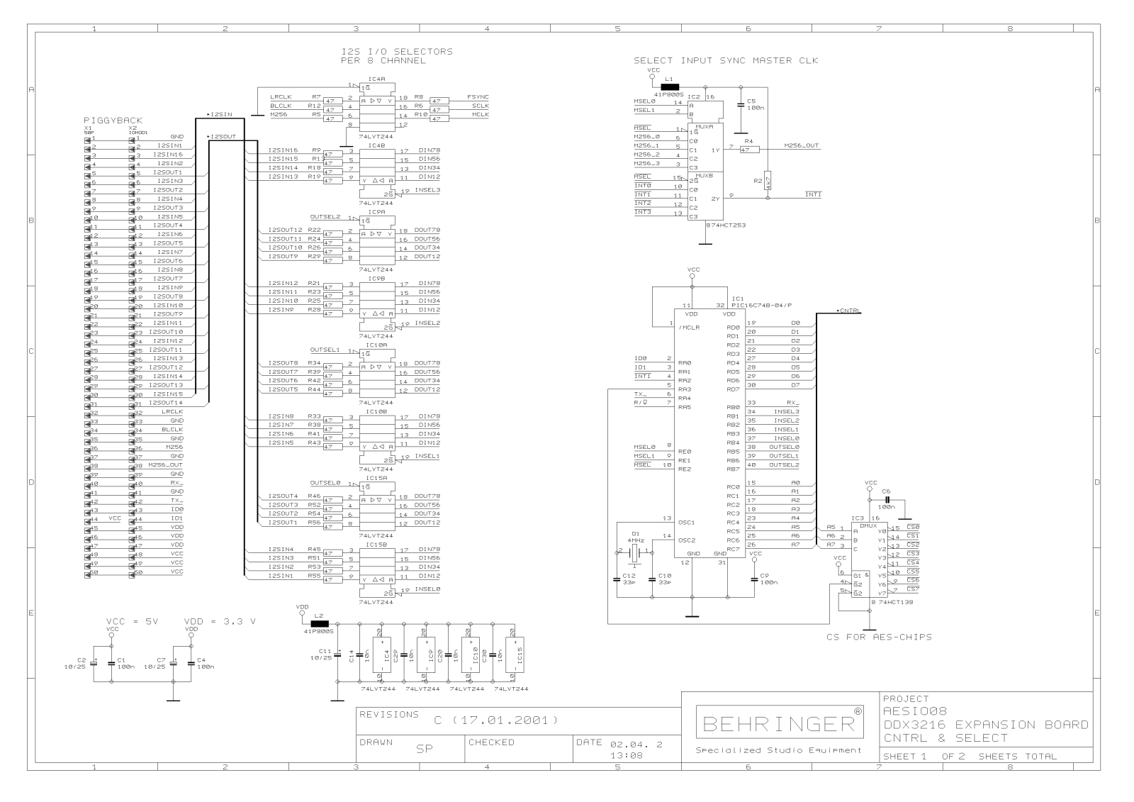 Behringer DDX-3216 Schematic