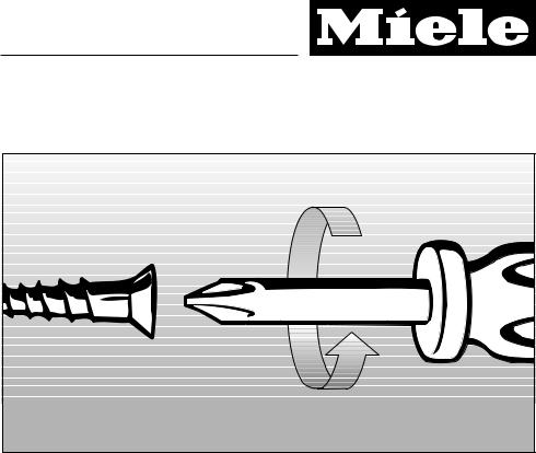 Miele G 603, G 803 Fitting instructions