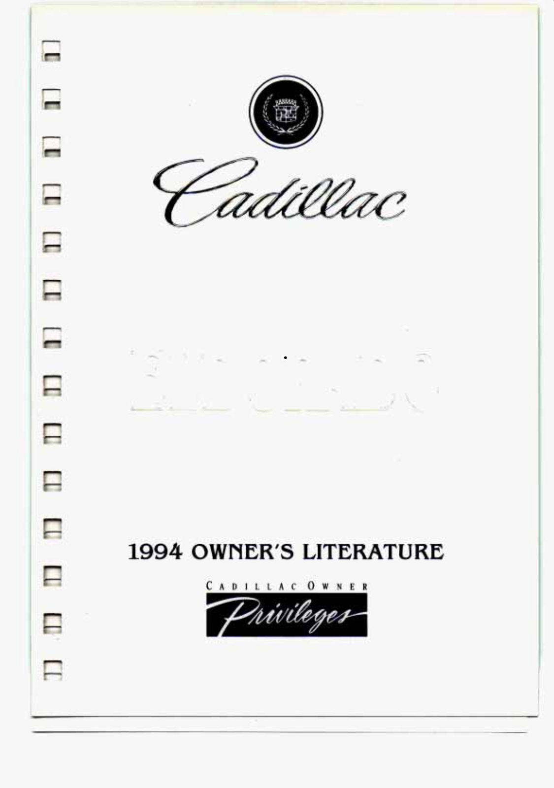 Cadillac Eldorado 1994 Owner's Manual