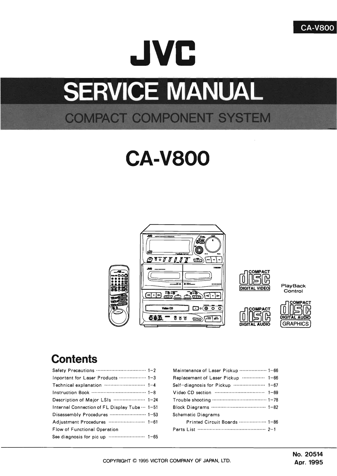 Jvc CA-V800 Service Manual