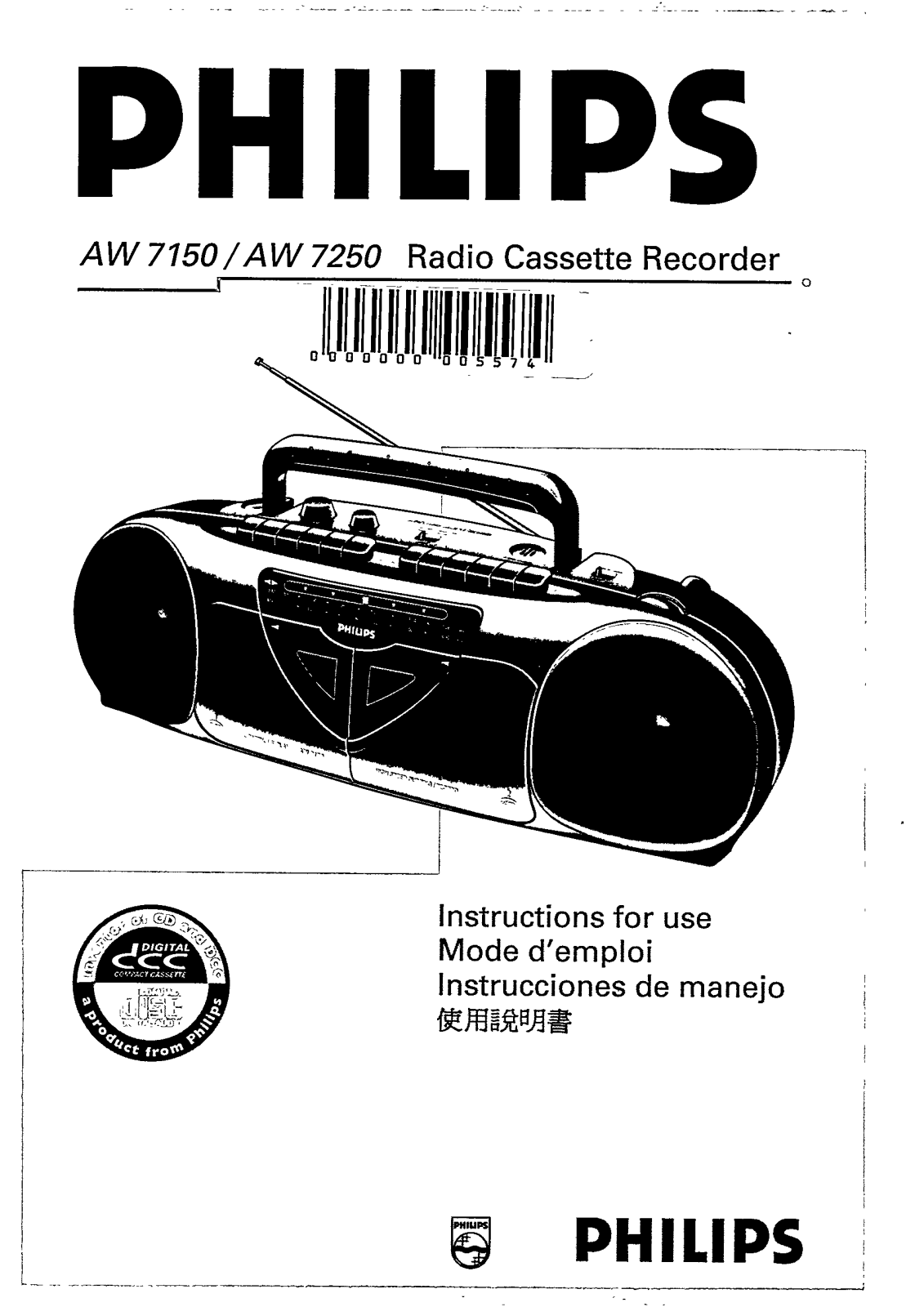 Philips AW 7250 User Manual