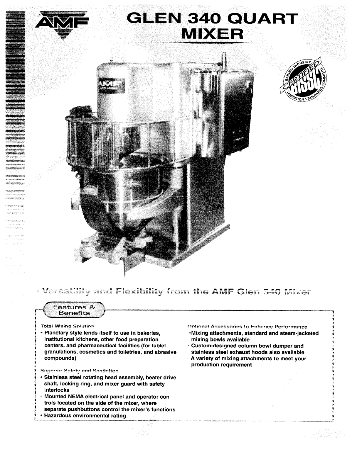 APW Wyott GLEN 340 User Manual