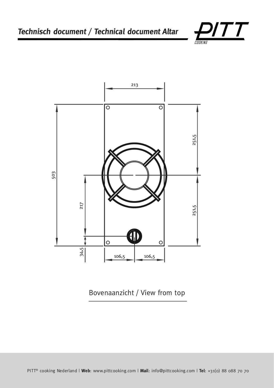 Pitt ALTAR-AL, ALTAR-BR Specifications Sheet - ManualMachine.com