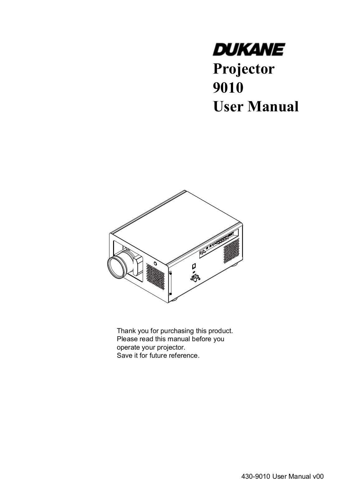 Dukane 9010 User Manual