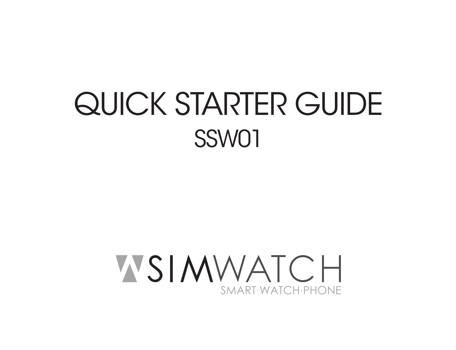 SIMWATCH SSW-01 Guide rapide