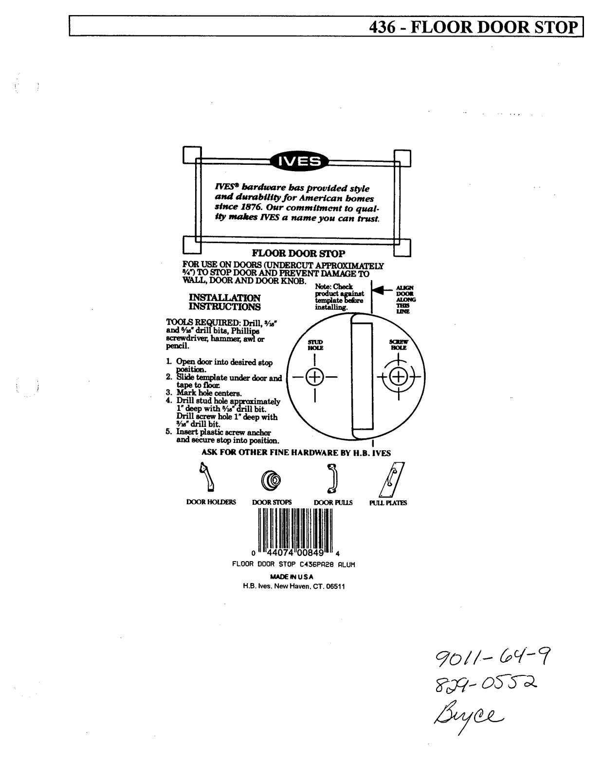 Ives 436 User Manual - ManualMachine.com