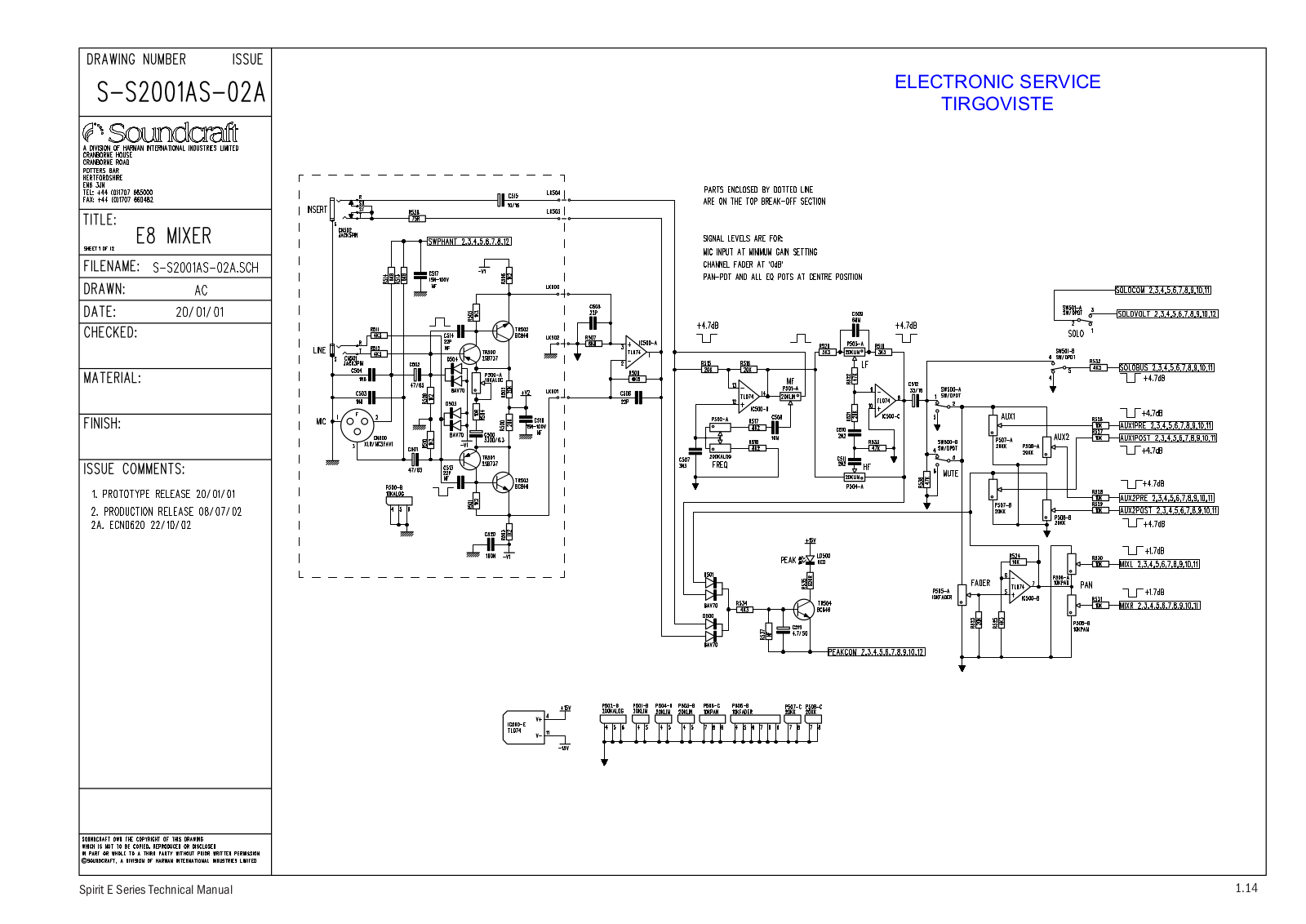 SoundCraft 8mixer Schematic