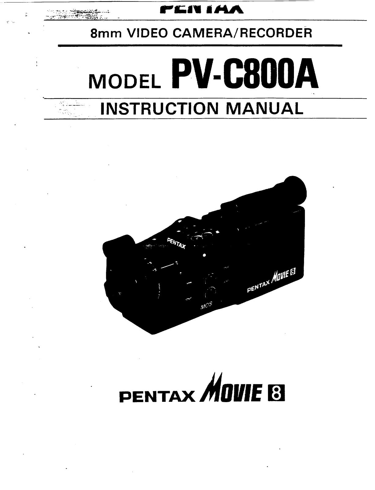 Pentax PVC800A User Manual