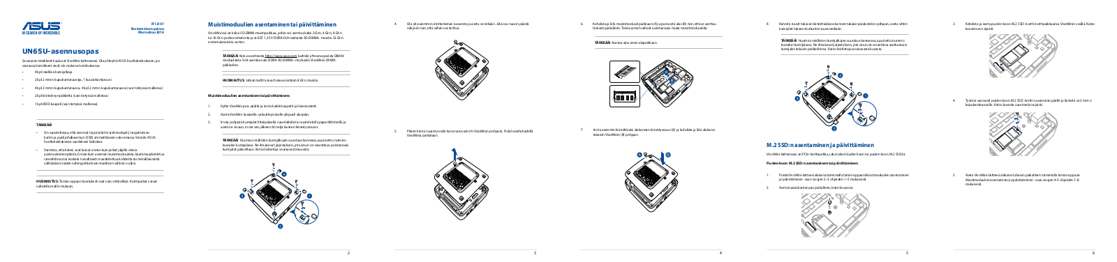 Asus UN65U Installation Guide