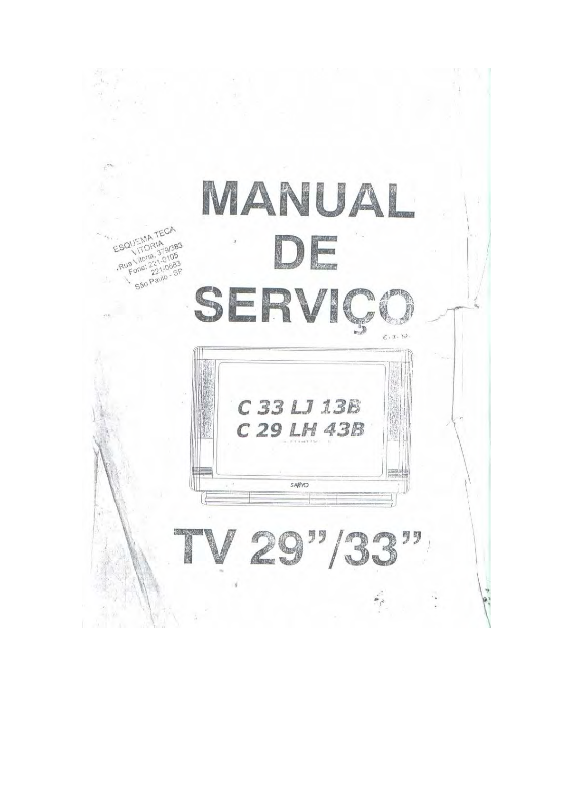 Sanyo C33LJ13B, C29LH43B Schematic