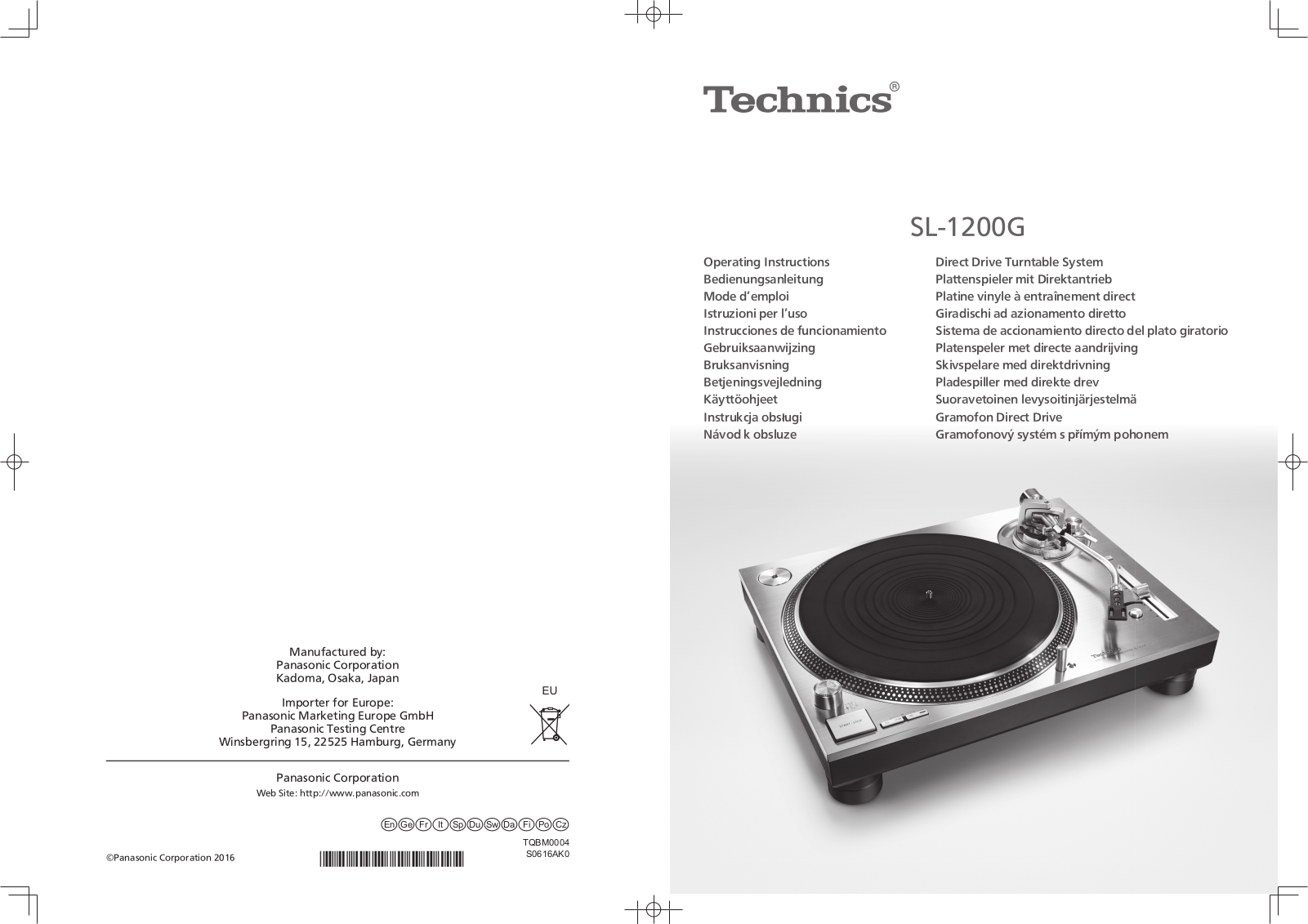 PANASONIC SL-1200GEG User Manual