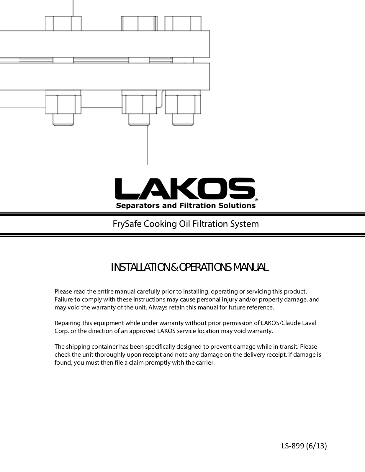 LAKOS FrySafe System User Manual