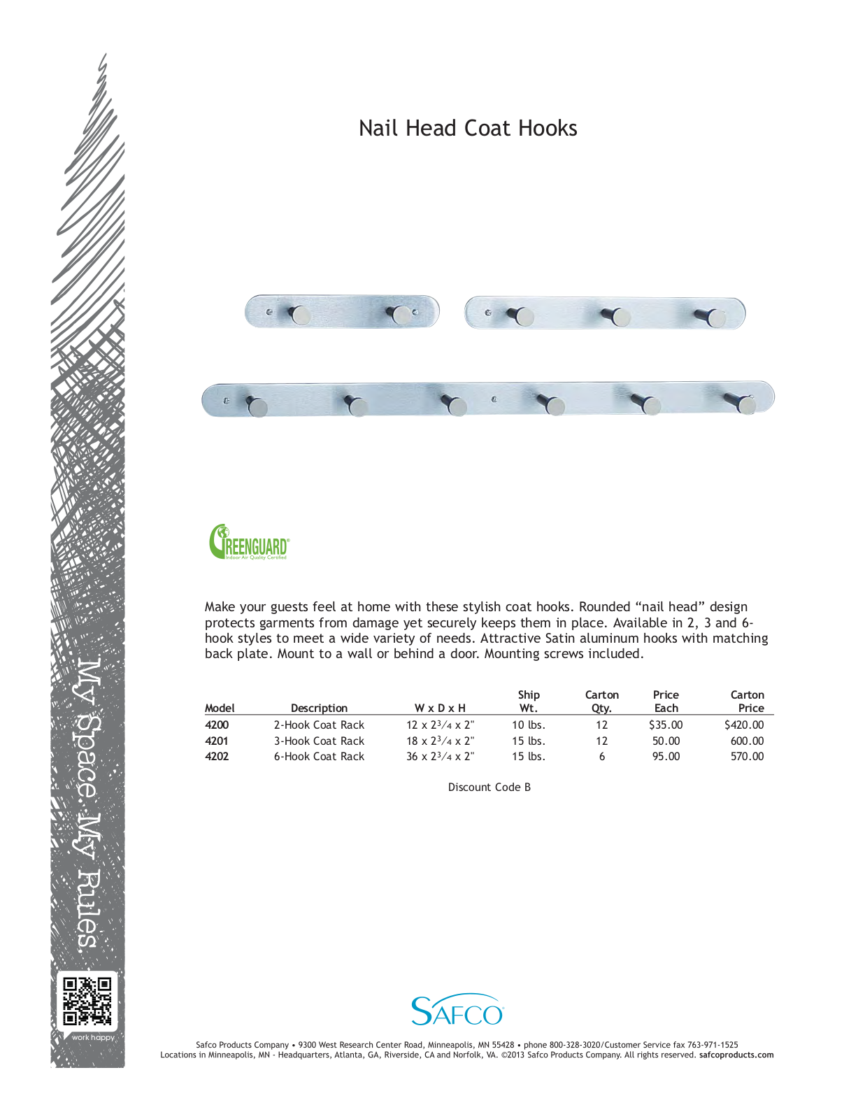 Safco 4202 User Manual