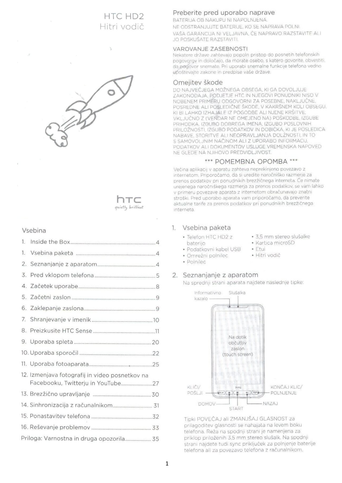 Htc HD2 User Manual