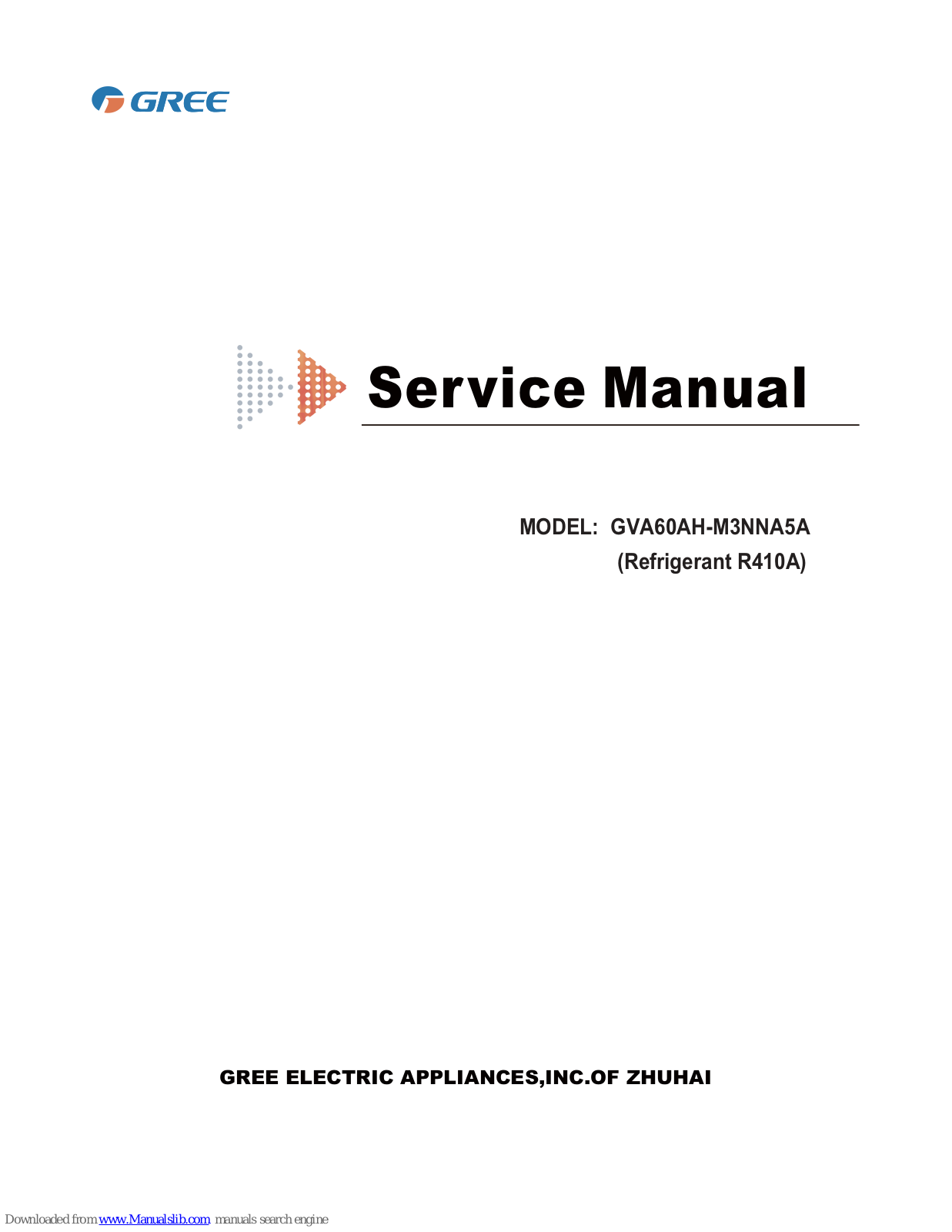 Gree GVA60AH-M3NNA5A Service Manual