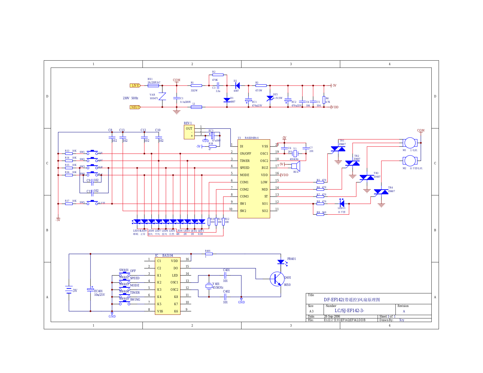 Vitek DF-EF142 Circuit diagrams