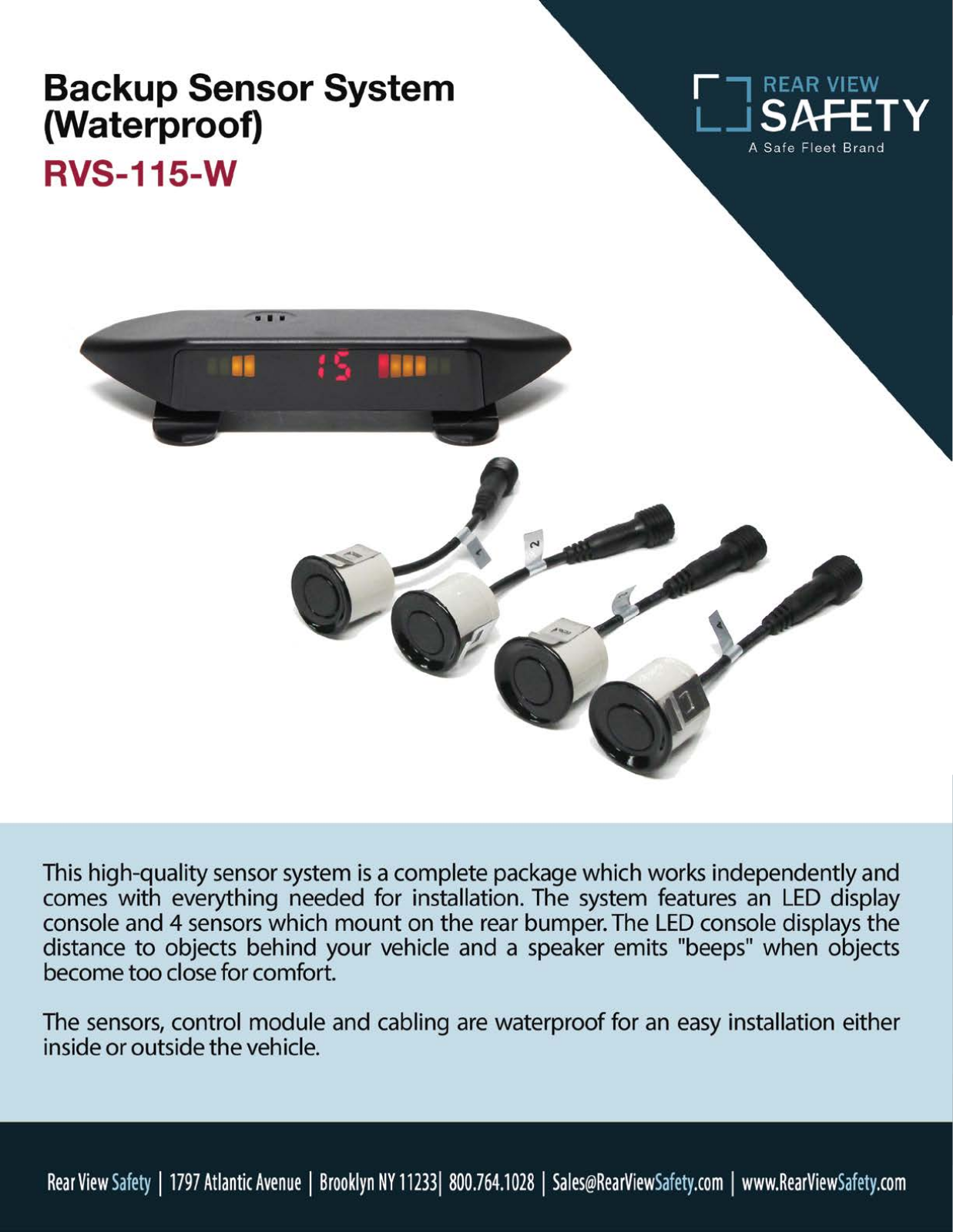 RVS Systems RVS-115-W Specsheet