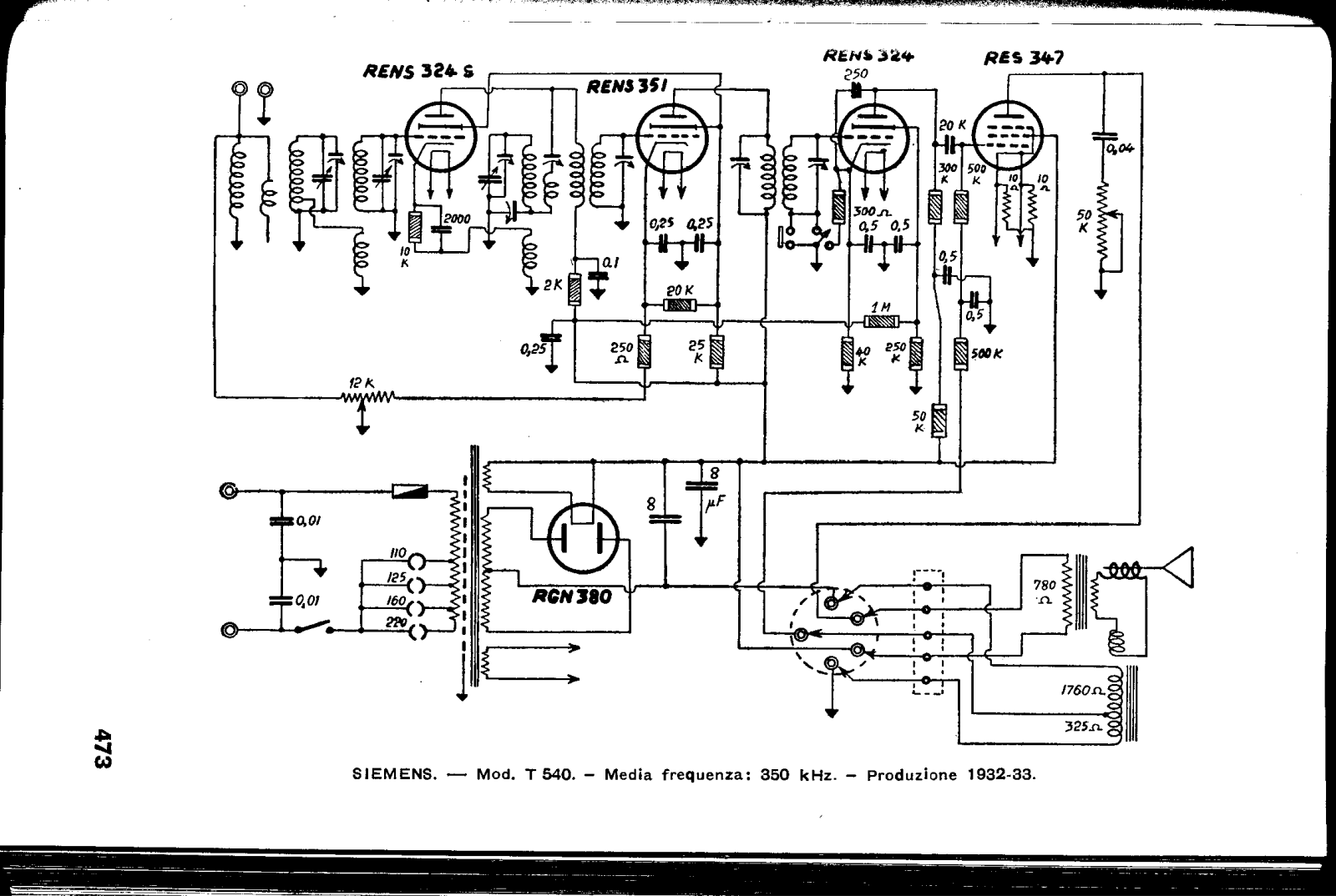 Telefunken 540 Schematic