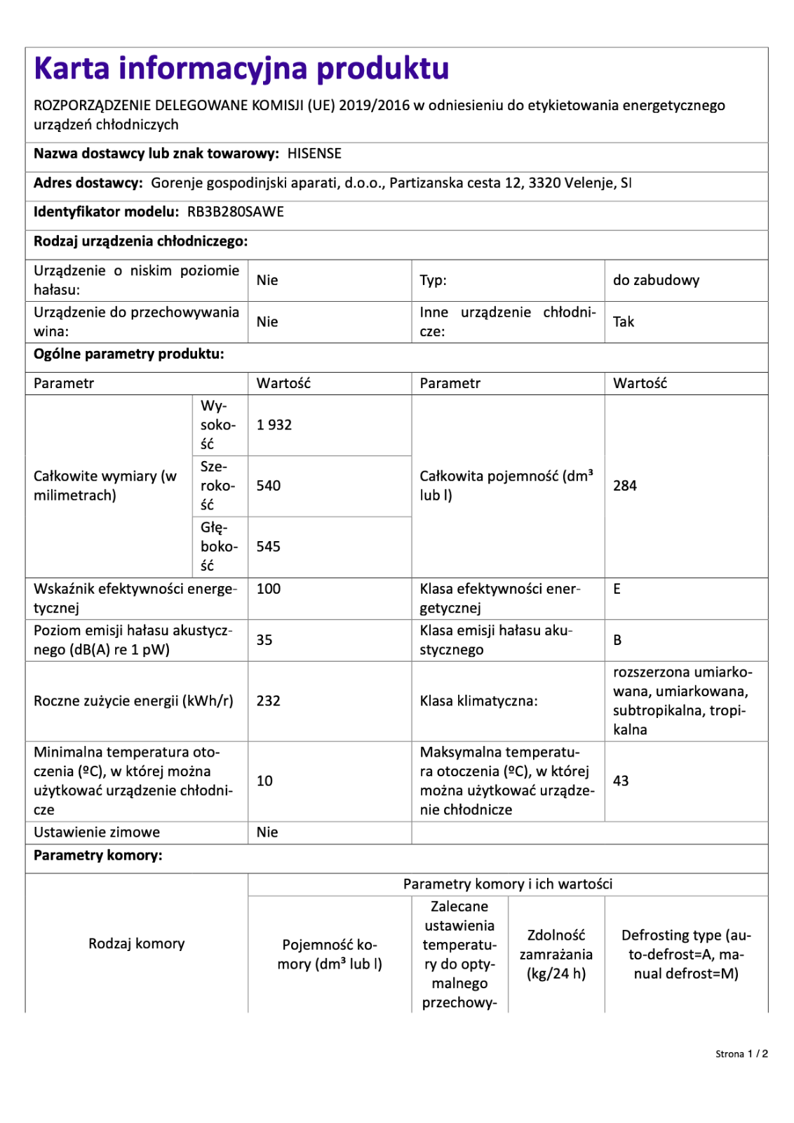 HISENSE RB3B280SAWE User guide - ManualMachine.com