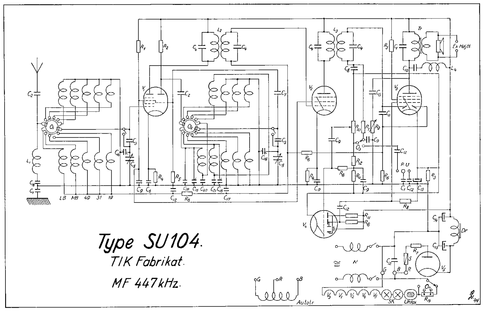 Arako Super SU104 Schematic