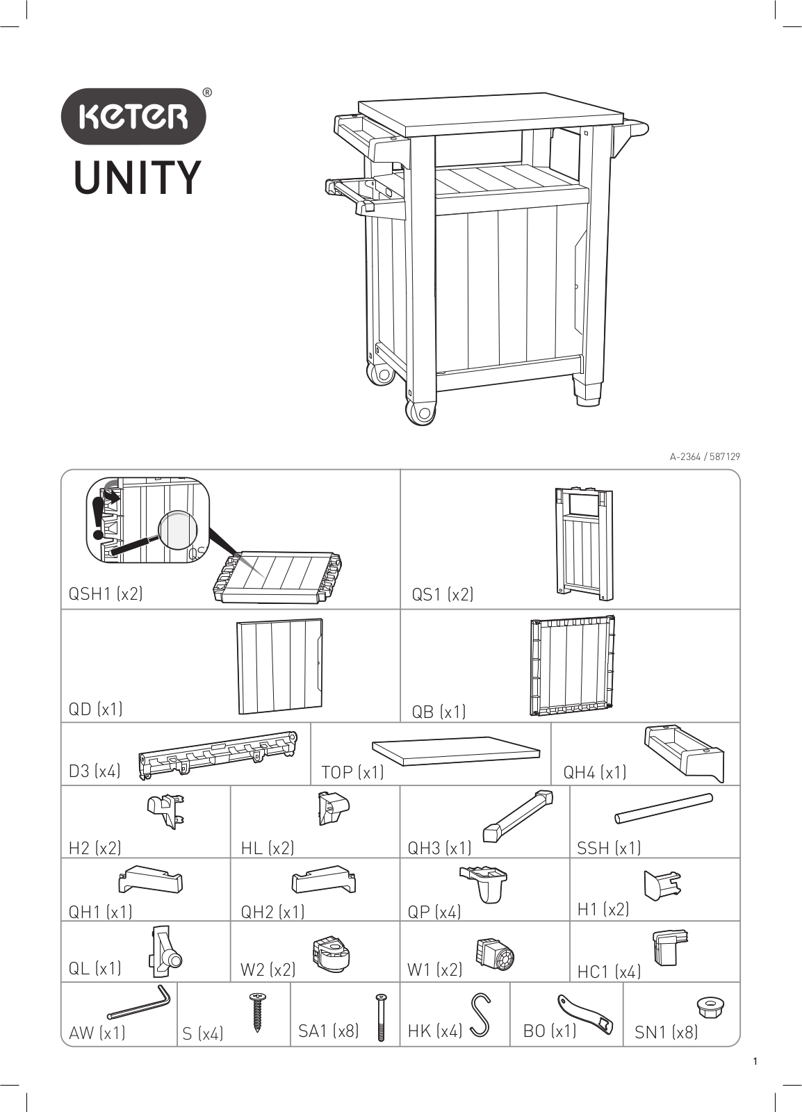 Keter UNITY operation manual