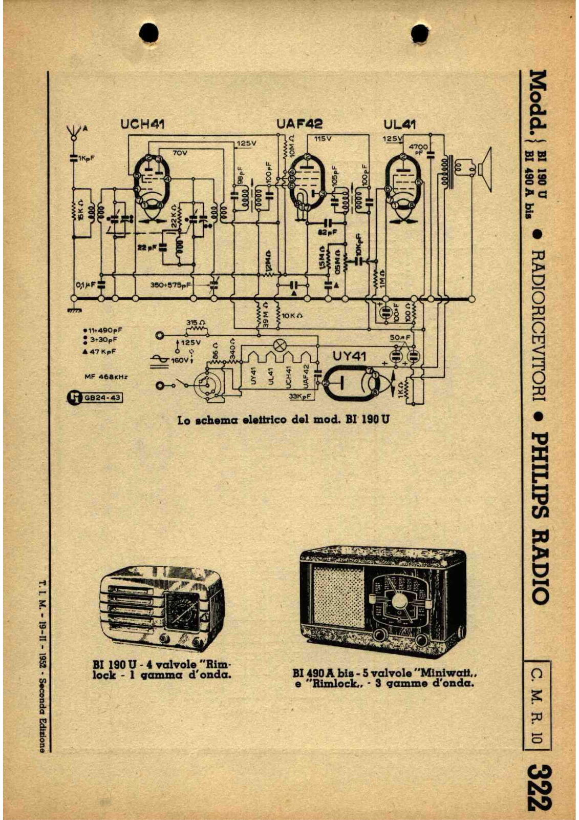 Philips bi190u schematic