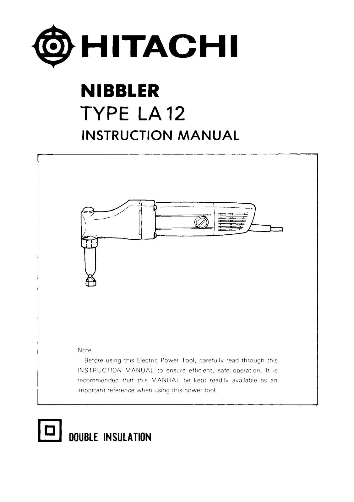 Hitachi LA12 User Manual