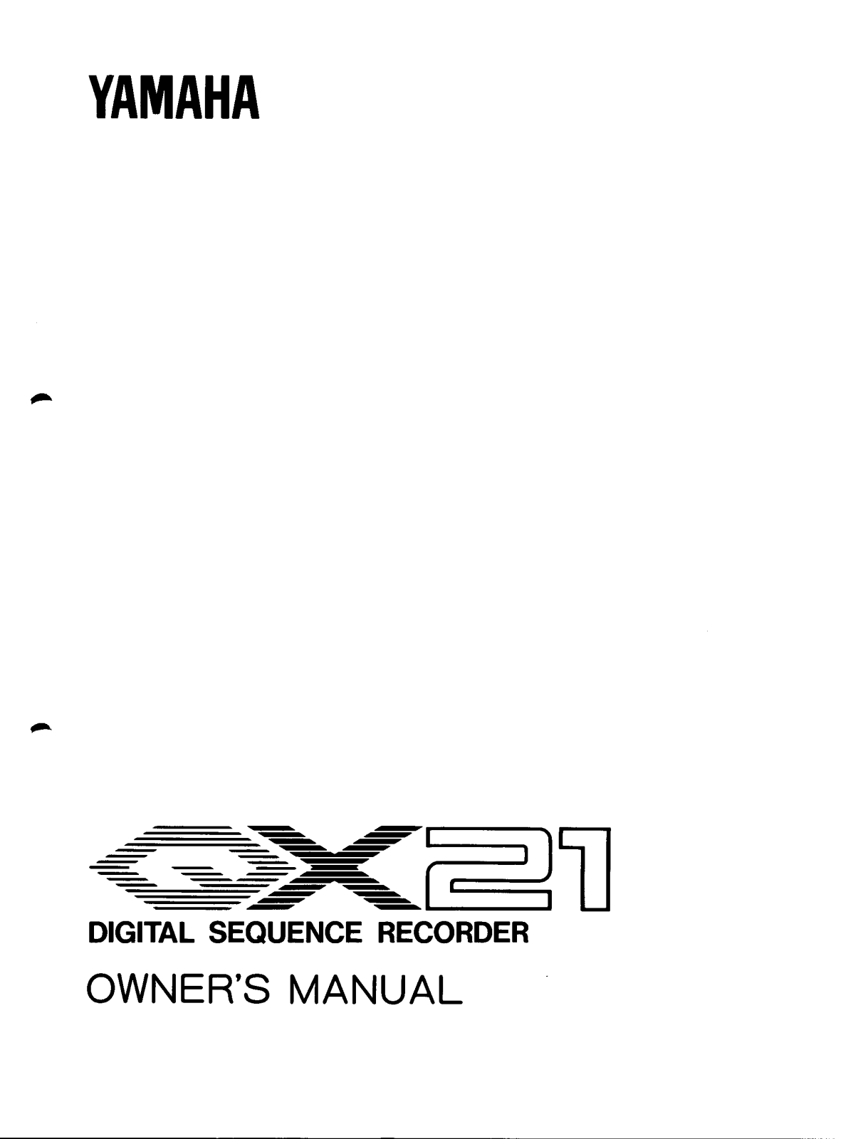 Yamaha QX21 User Manual