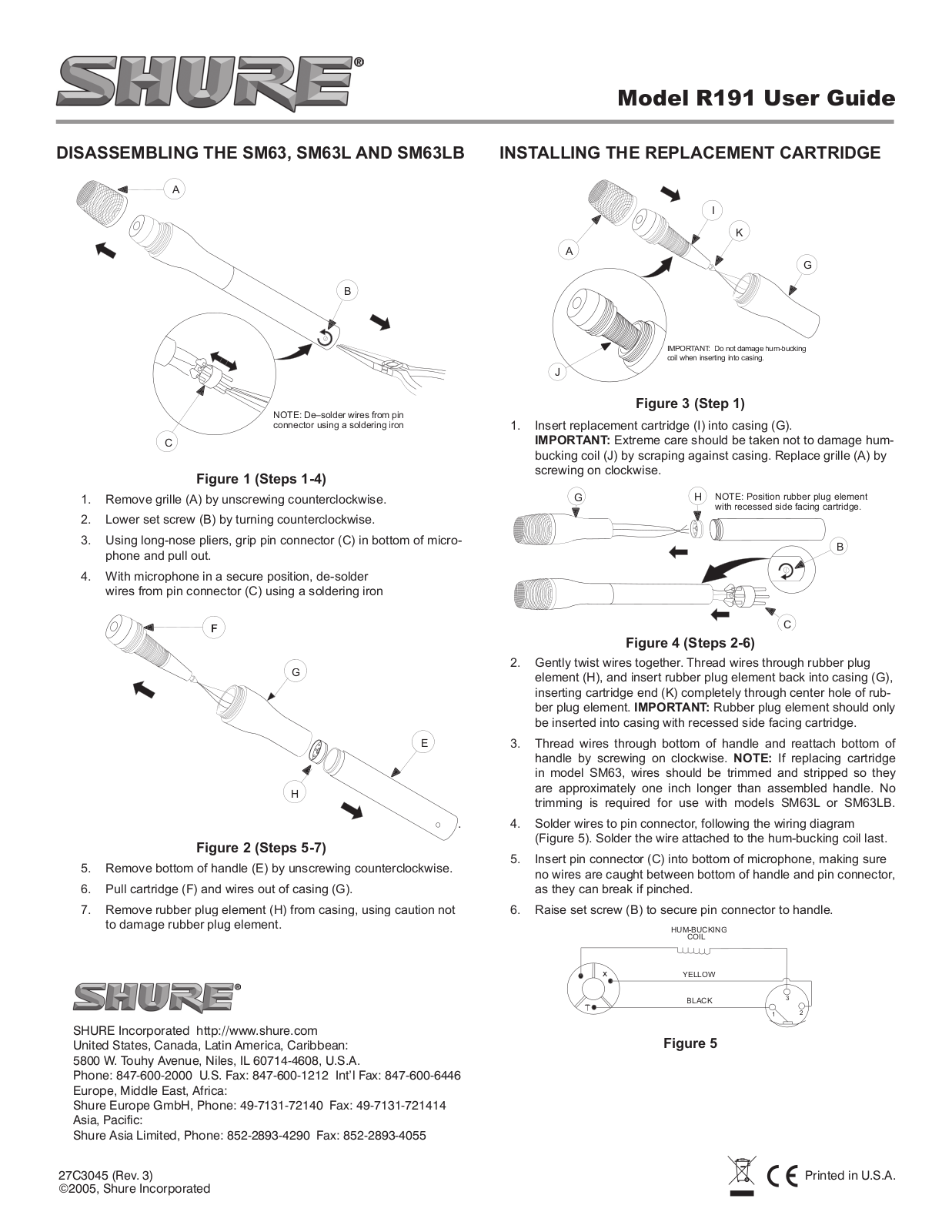 Shure R191 User Guide - ManualMachine.com