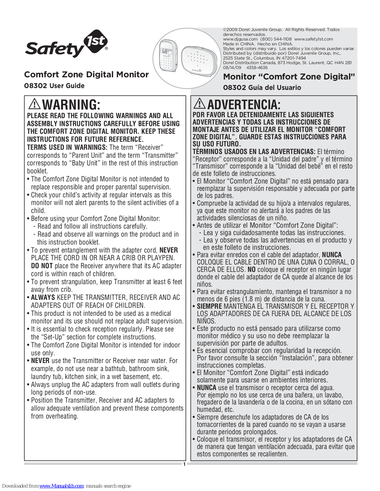 Safety 1st 08302 User Manual