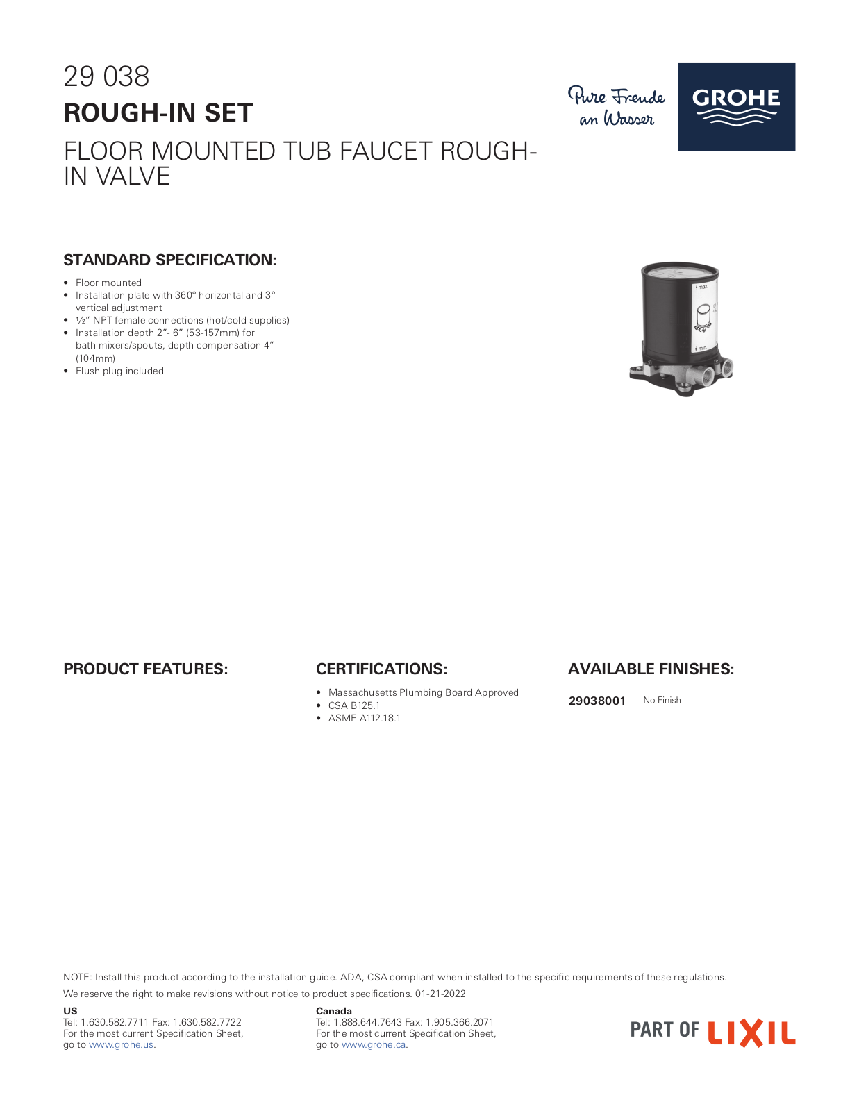 GROHE GRH5309 Specifications - ManualMachine.com