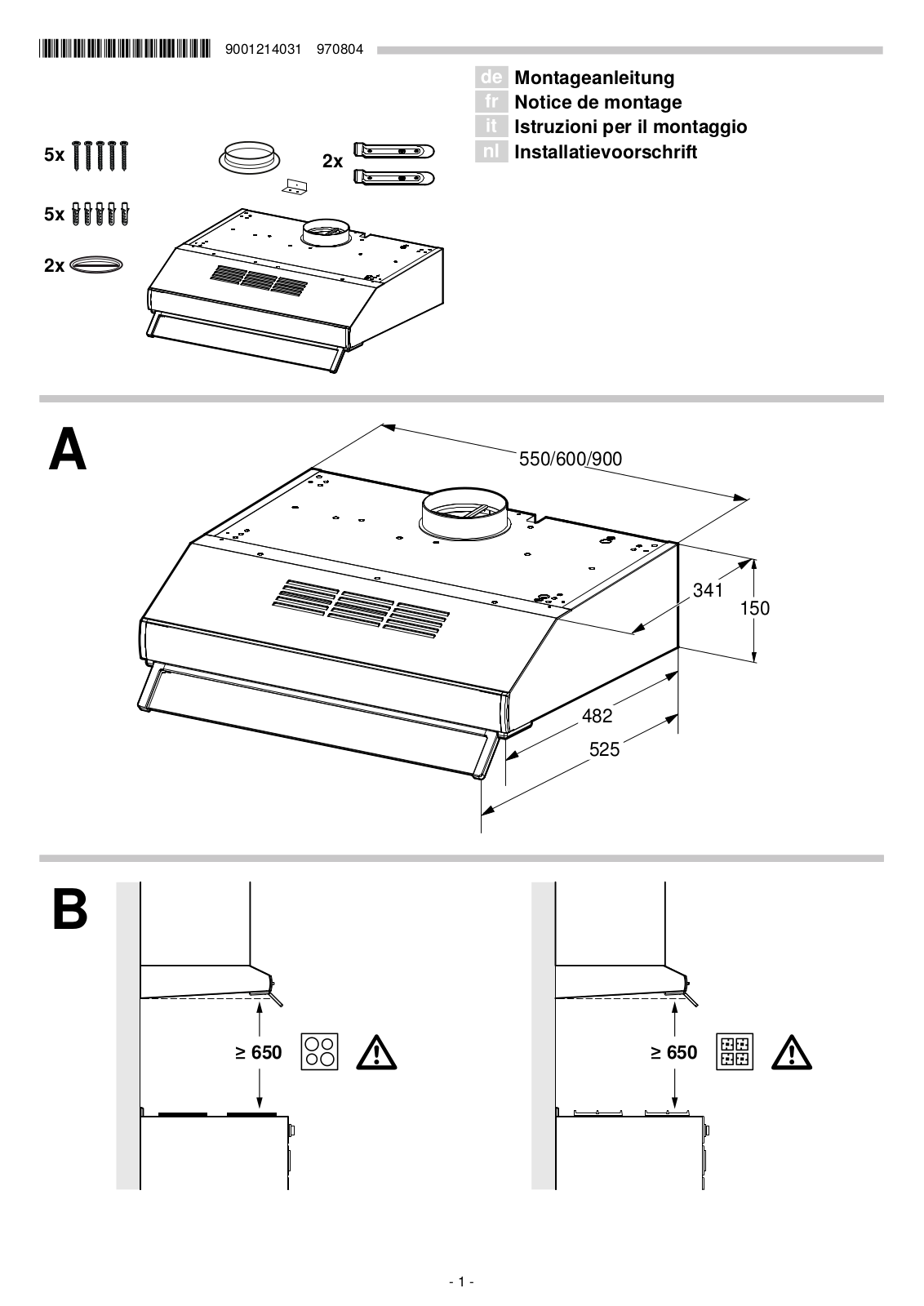 NEFF D60LAA0N1 Assembly instructions