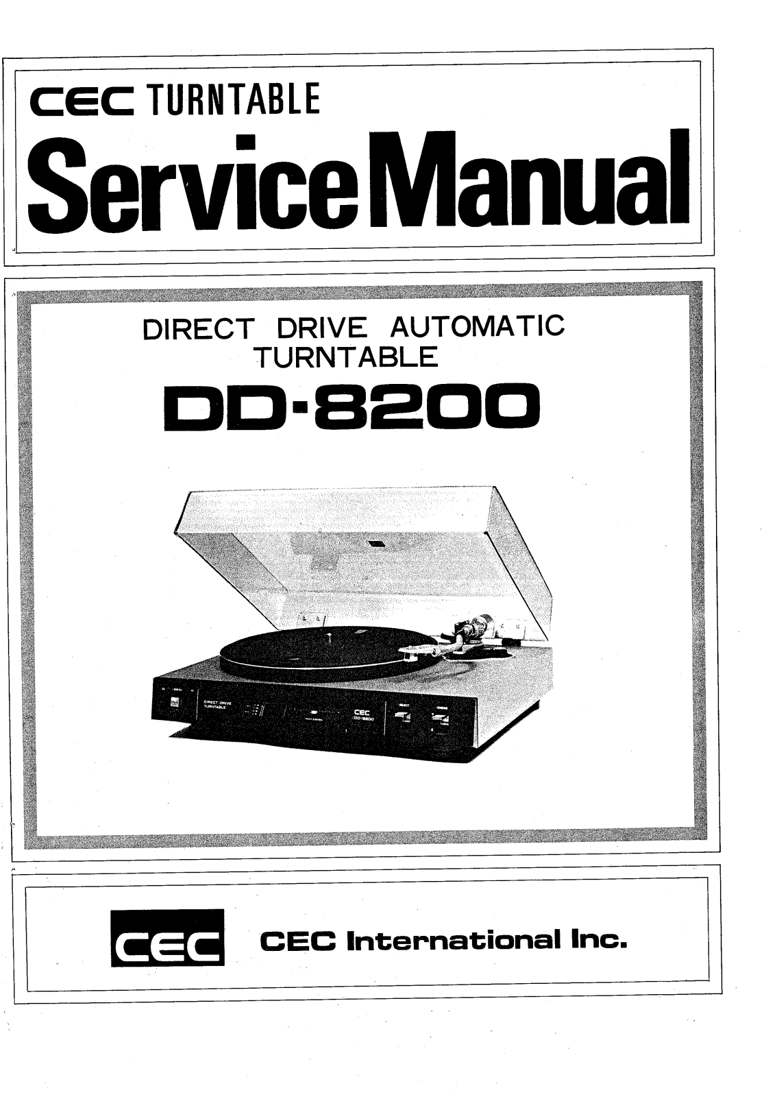 Cec DD-8200 Owners Manual