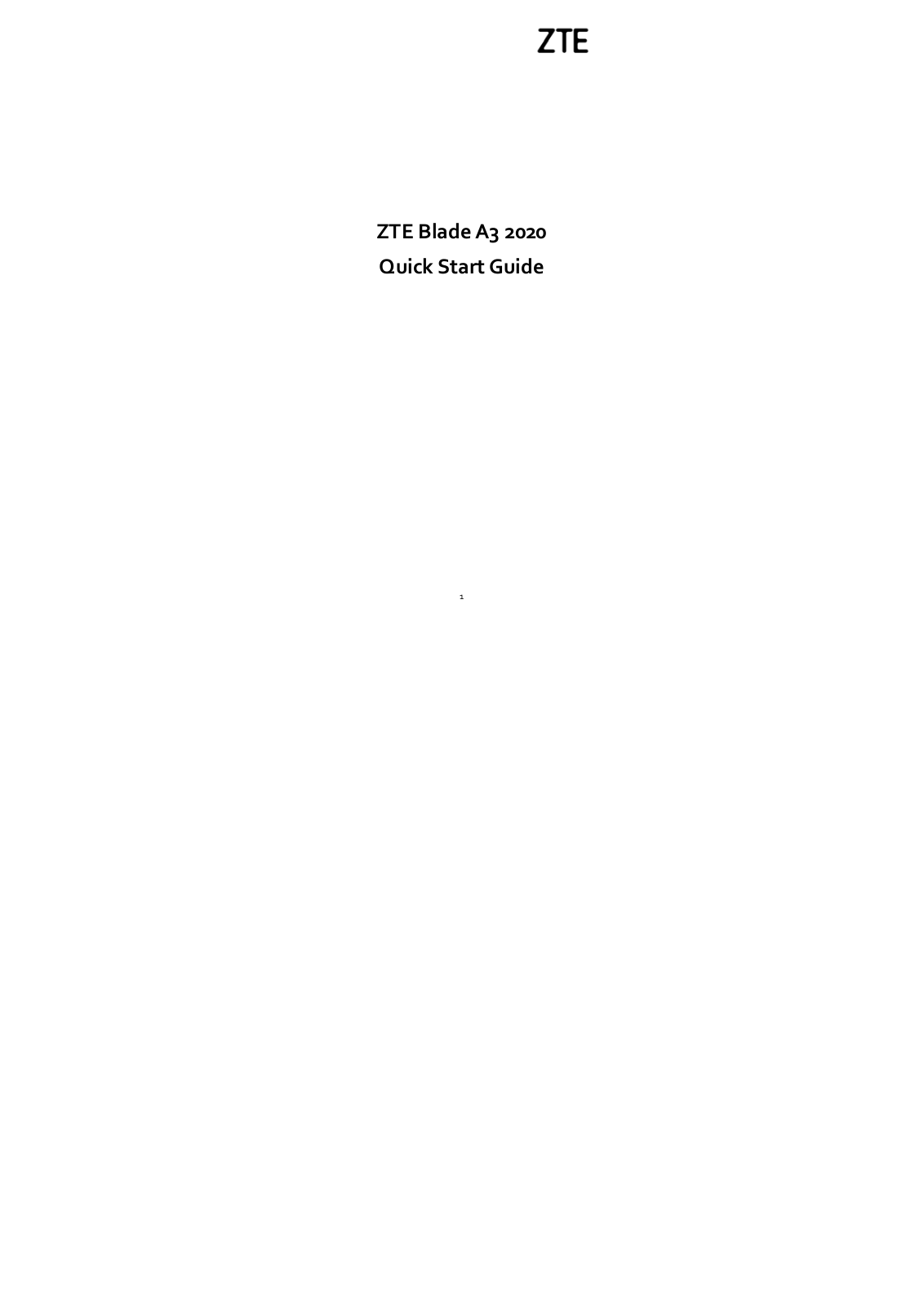 ZTE BladeA3 2020 User Manual