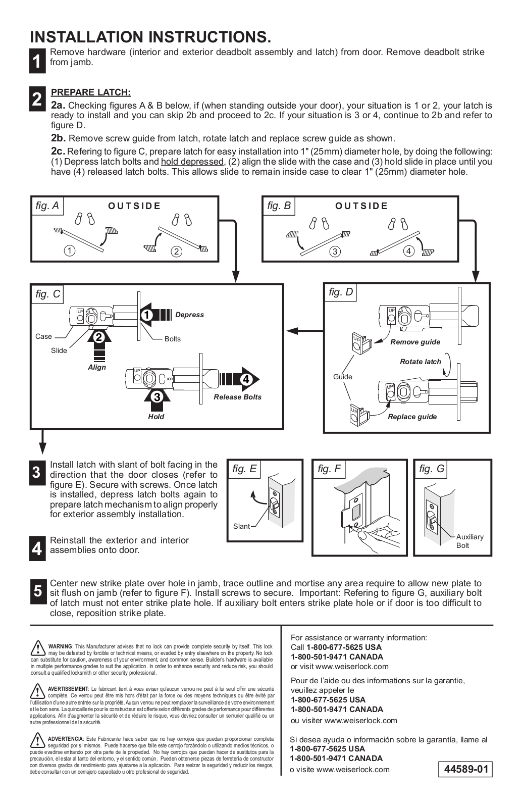 Weiser Gatelatch User Manual