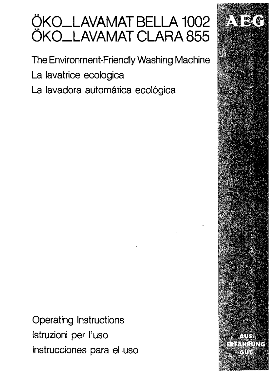 AEG LAVBELLA1002-W, LAVCLARA855-W User Manual