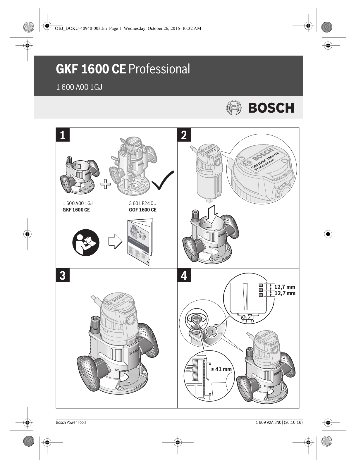 Bosch GKF 1600 User Manual