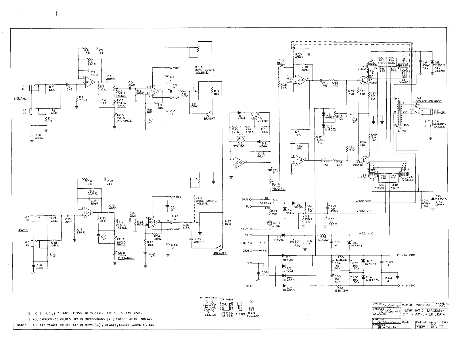 Musicman bb3 schematic