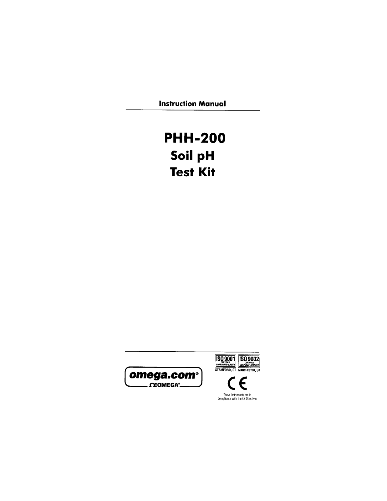 Omega Products PHH-200 Installation  Manual