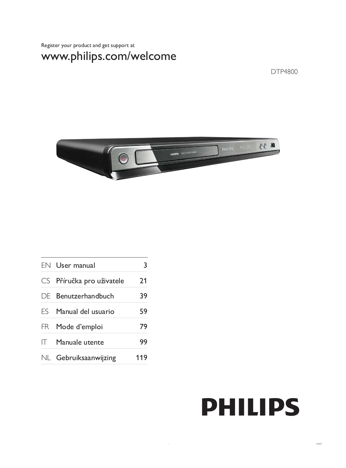 Philips Receptor digital User Manual