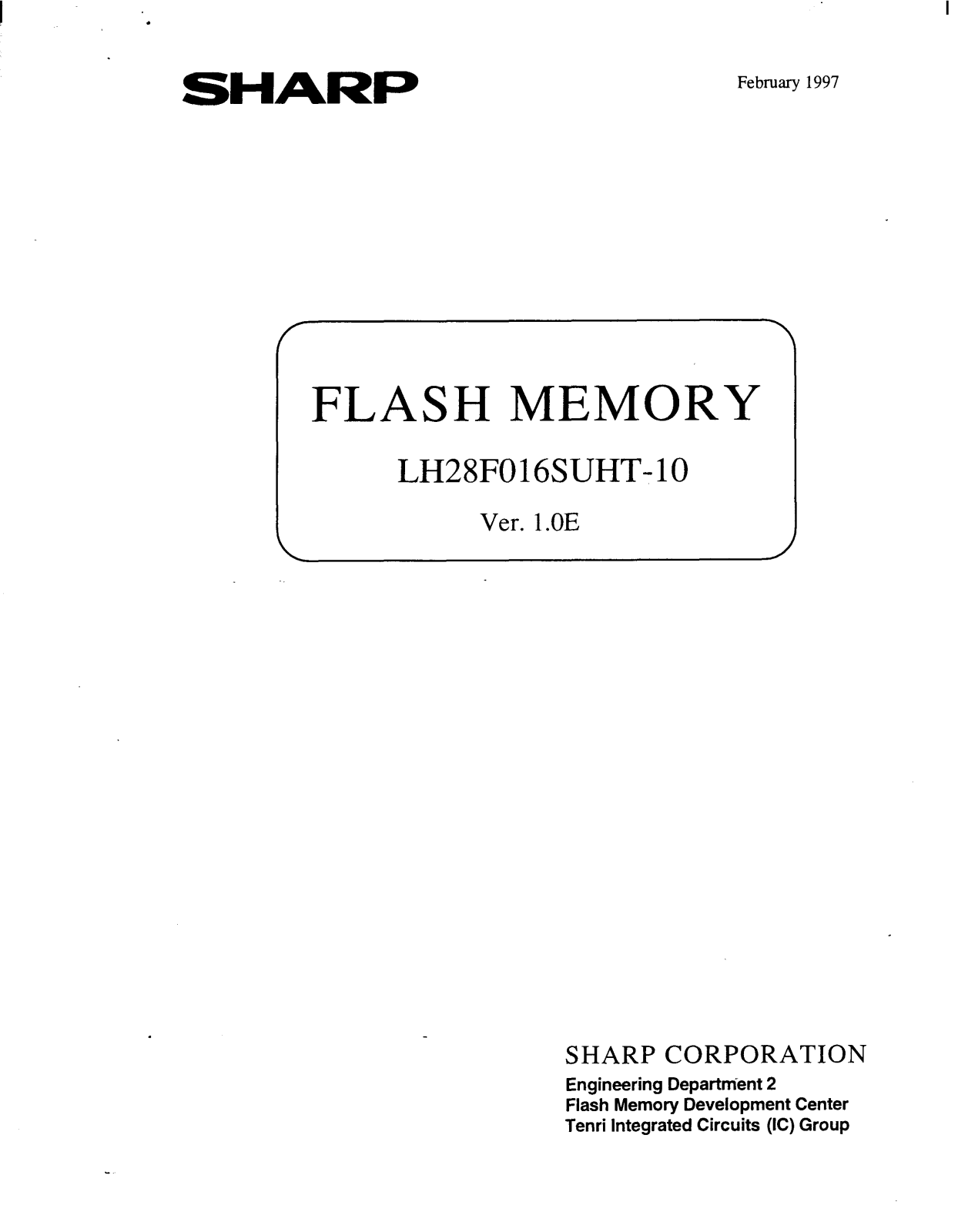 Sharp LH28F016SUHT-10 Datasheet