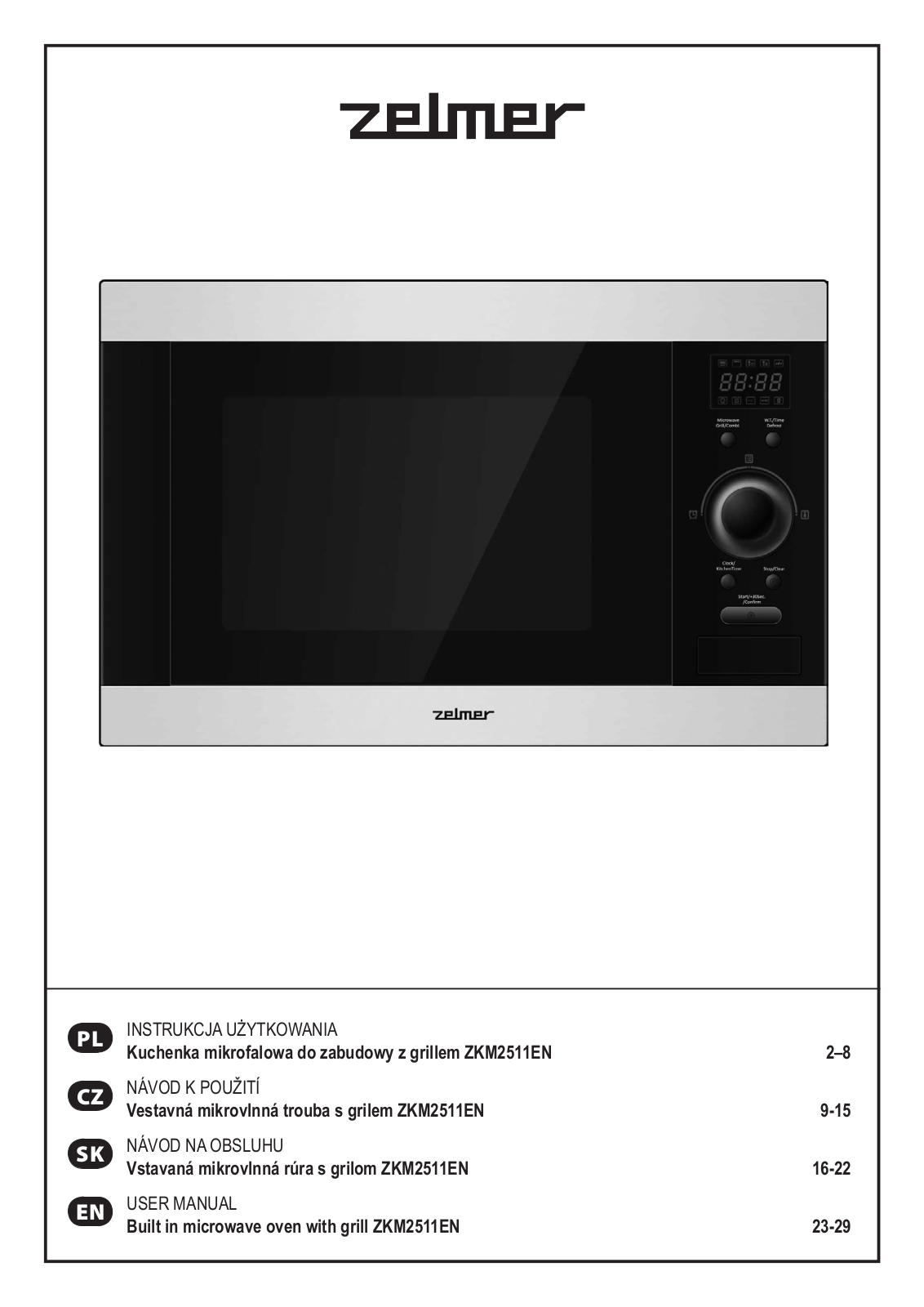 Zelmer ZKM 2511EN User Manual