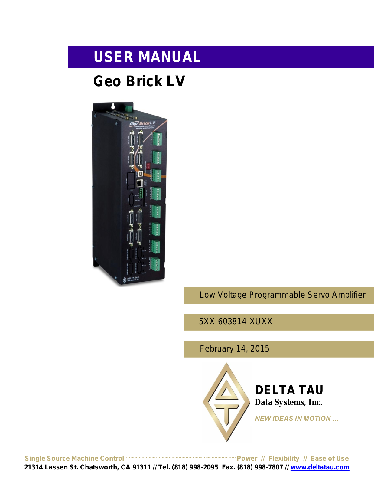 Delta Tau GEO BRICK LV User Manual