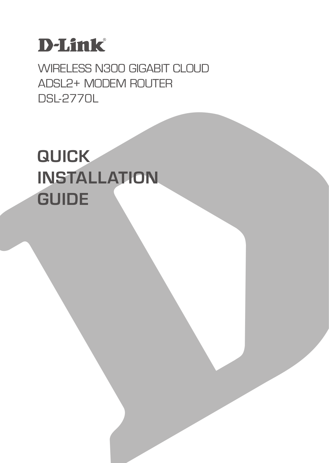 D-Link DSL-2770L Quick Install Guide