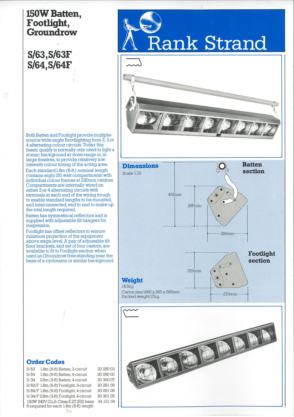 Strand S63 Batten Datasheet - ManualMachine.com