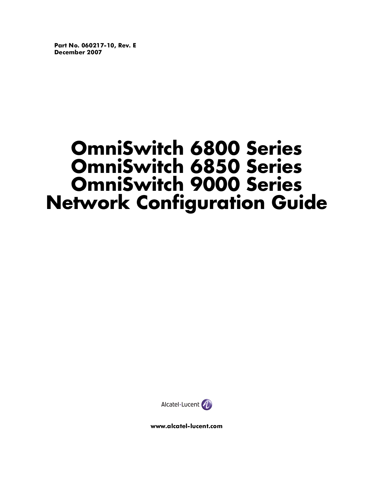 Alcatel OmniSwitch 6800-6850-9000 User Manual