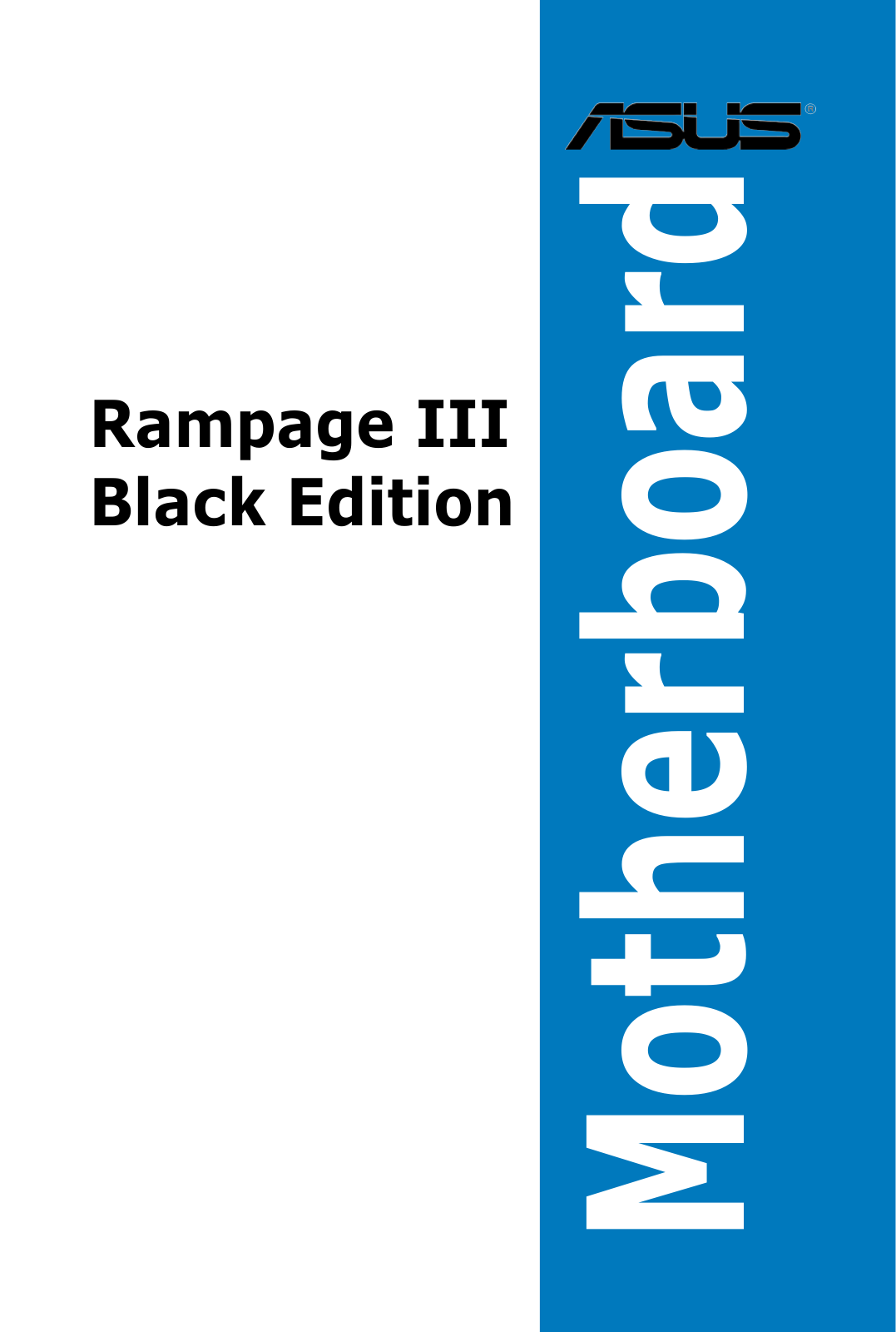 Asus Rampage III User Manual